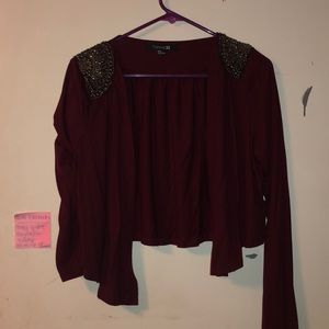 Burgundy Cardigan